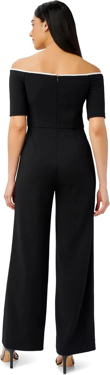 Adrianna Papell womens Knit Crepe Tie Jumpsuit