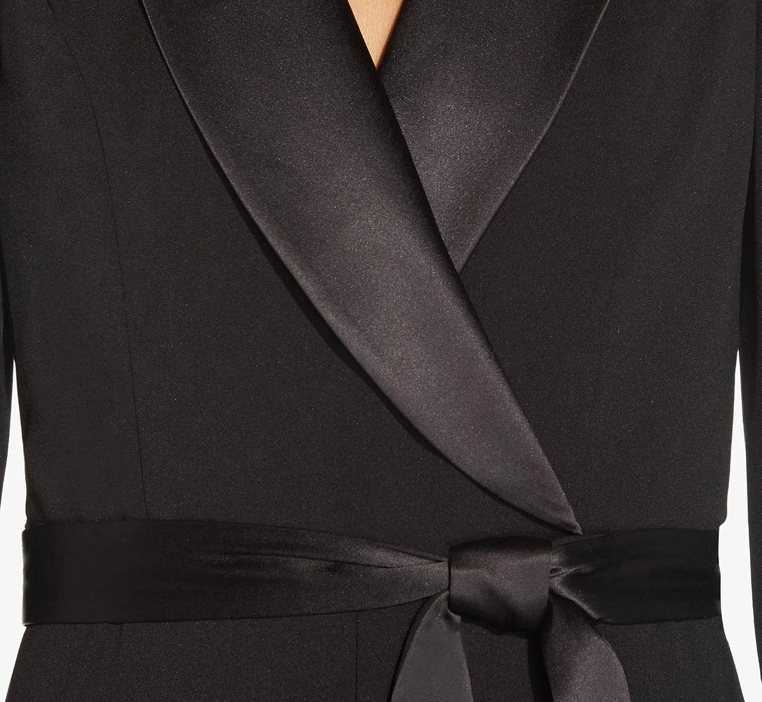 Adrianna Papell womens Knit Crepe Tuxedo Jumpsuit