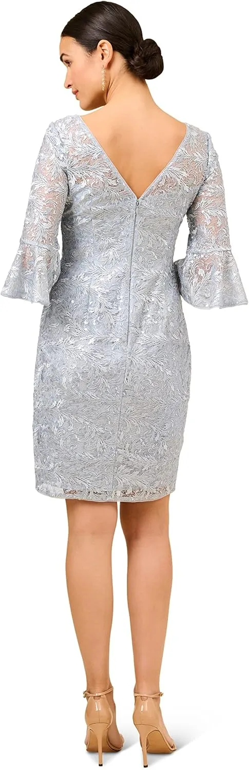 Adrianna Papell Women's Sequin Guipure Lace Sheath