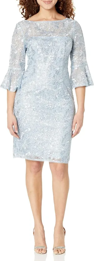 Adrianna Papell Women's Sequin Guipure Lace Sheath