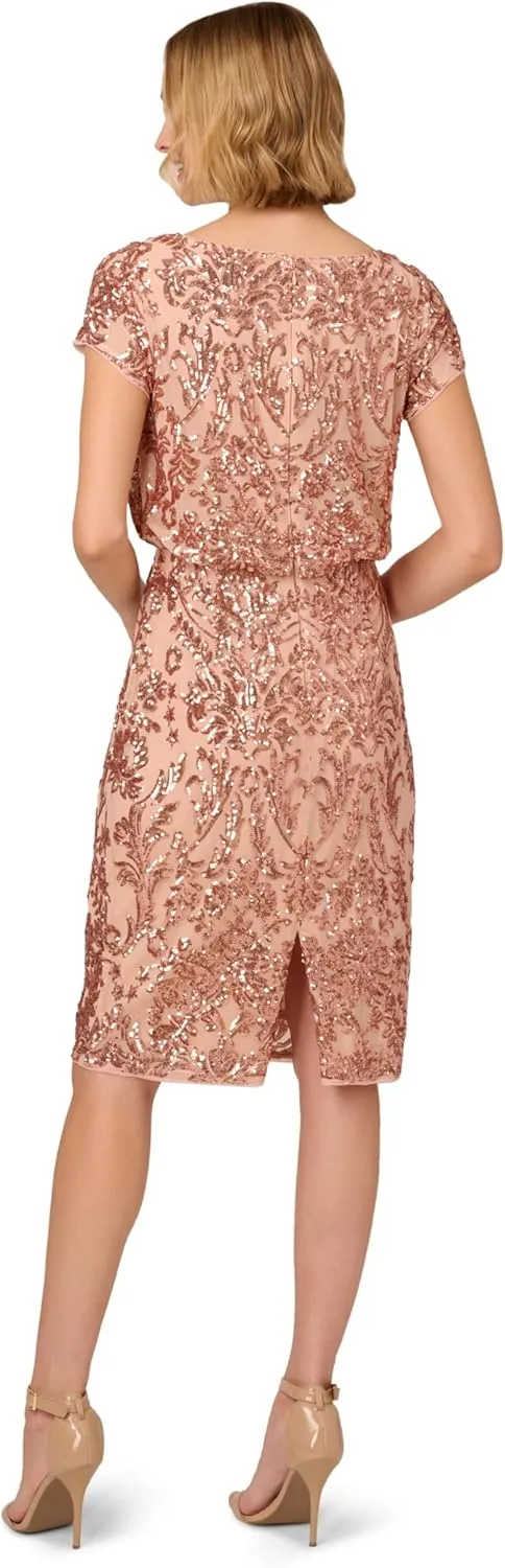 Adrianna Papell Women's Sequin Short Dress
