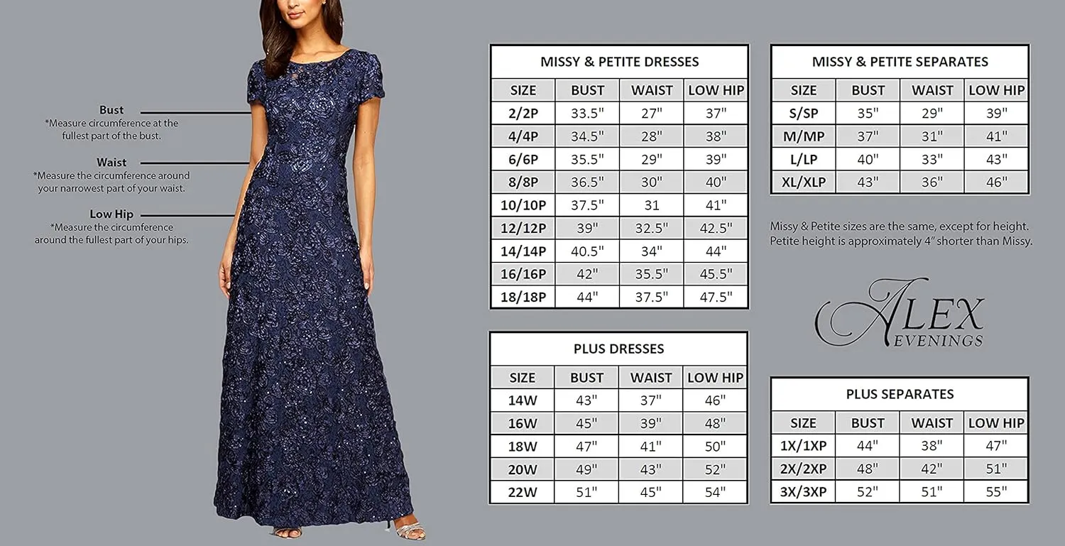 Alex Evenings Women's Long Sleeveless Mother of The Bride Dress with Shawl (Petite and Regular Sizes)