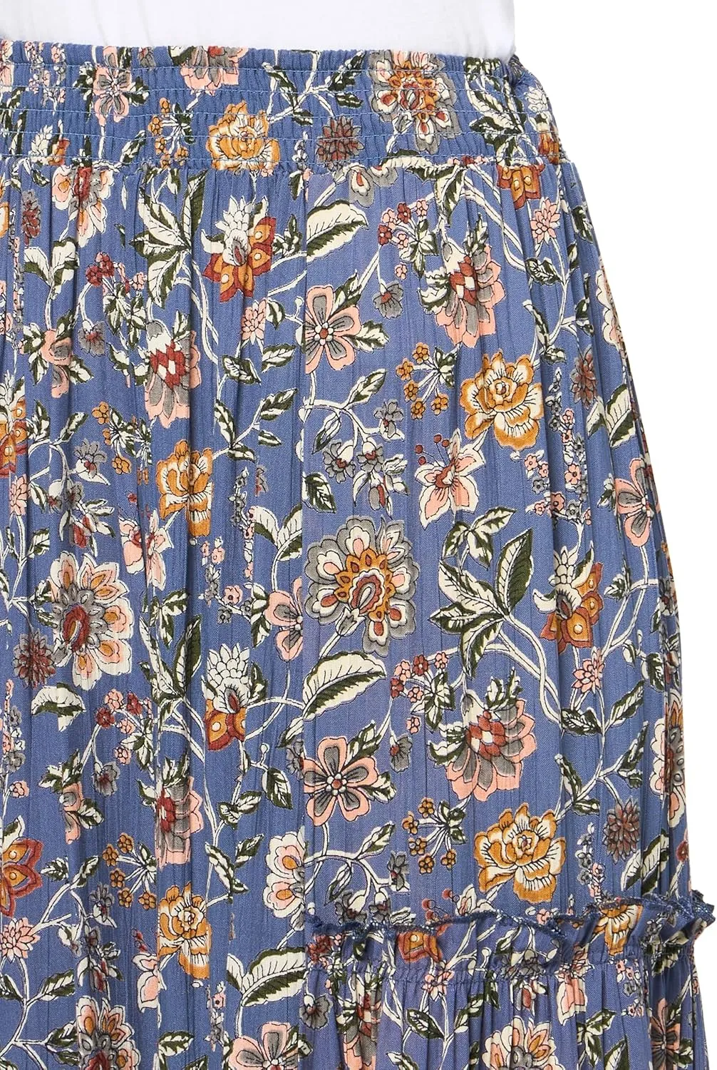Angie Women's Floral Wide Leg Pants with Ruffles