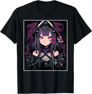 Anime Girl Gothic Waifu Japanese Aesthetic Kawaii Otaku T-Shirt