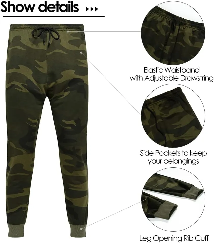 AOTORR Mens Sweatsuits 2 Piece Casual Tracksuits Camo Hoodie Jogging Sweatpants Suit