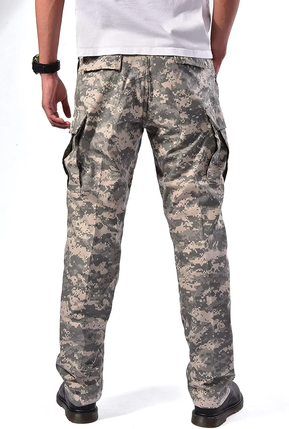 BACKBONE Mens Casual Camouflage Cargo Pants Army Military BDU Pants
