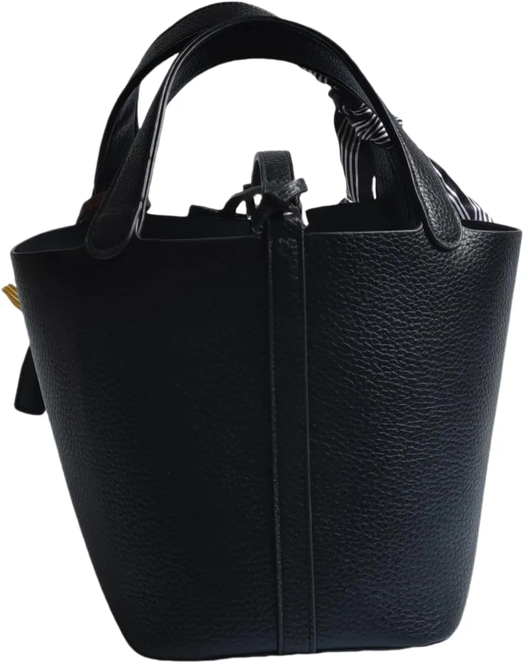Bag Vegetable Basket, Handbag, PU Leather Lock Design, Fashionable and Aersatile Shoulder Bag, Shopping, Travel, Party