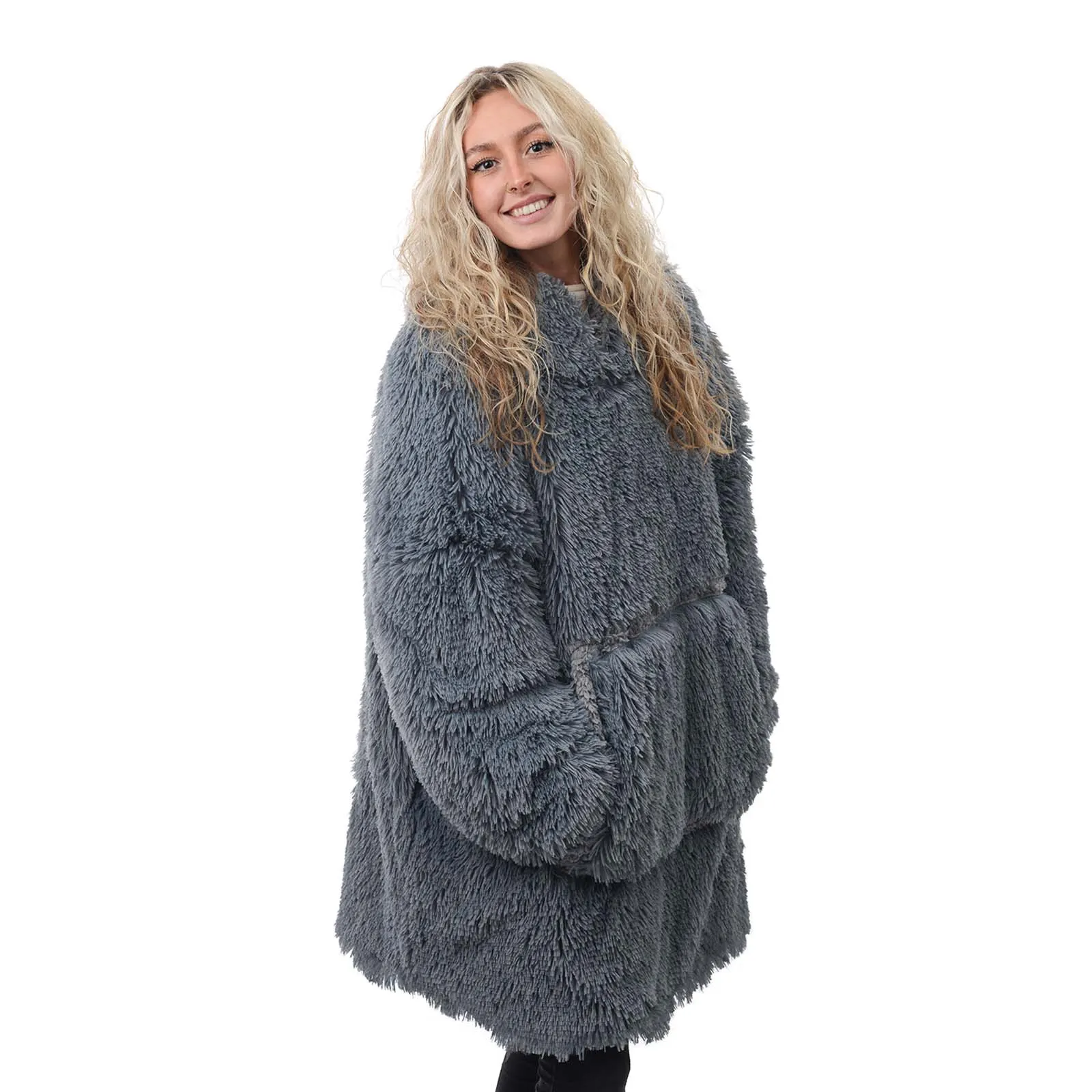 Blanket Hoodie In Yeti Grey