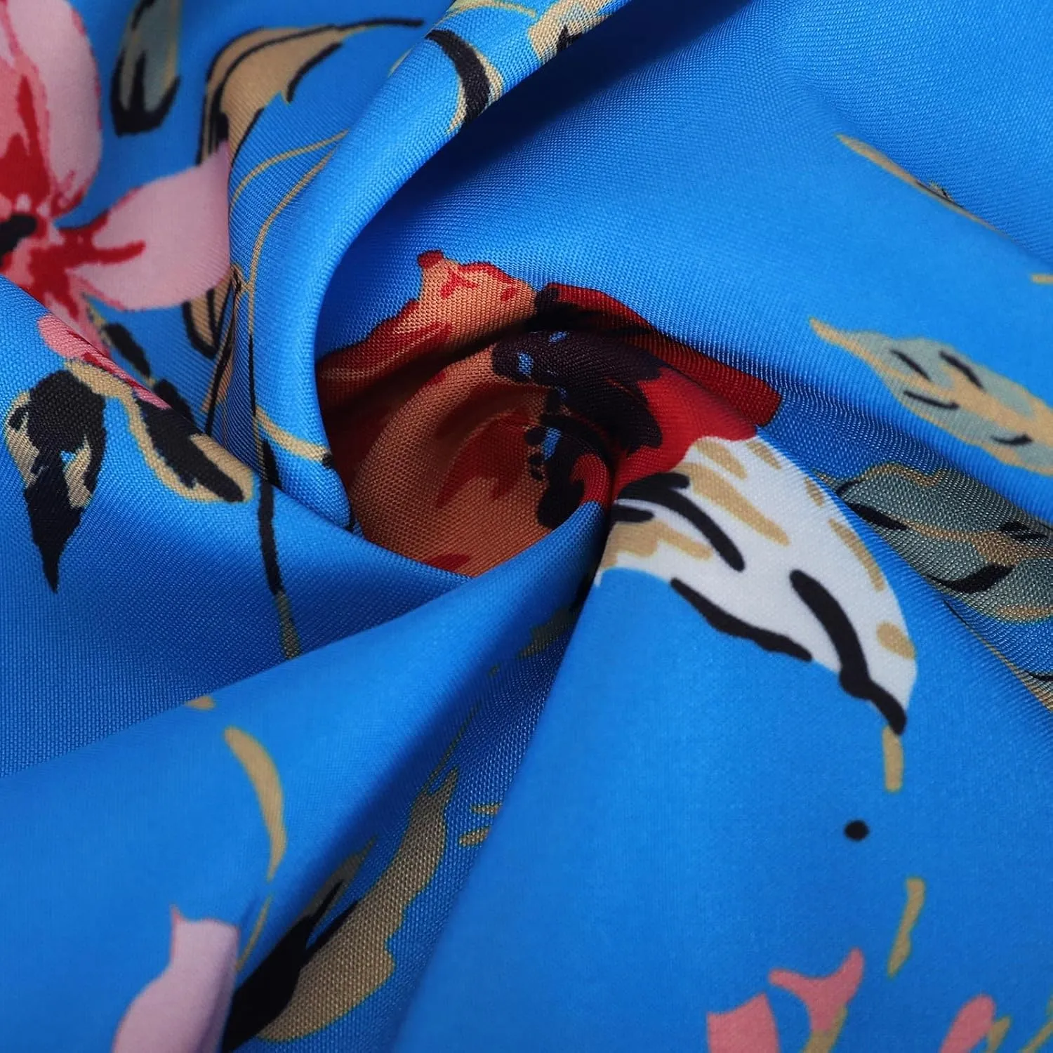 Boho Dresses for Women 2024 Crewneck Puff Short Sleeve Floral Maxi Dress Summer 2024 Trendy Beach Vacation Sundress