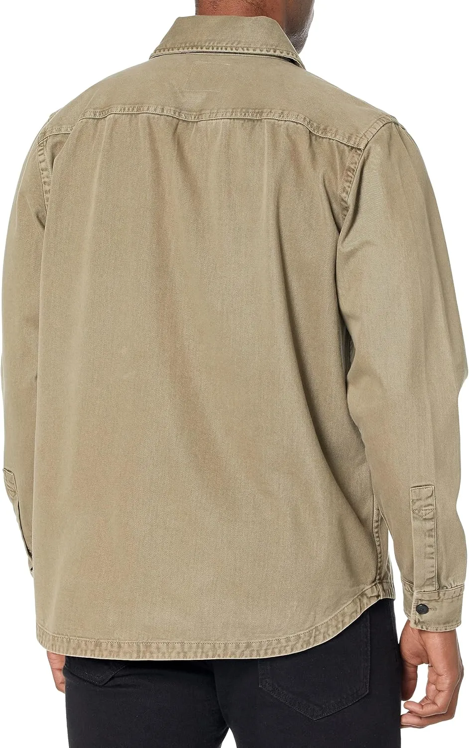 BOSS Men's Garment Dyed Twill Overshirt