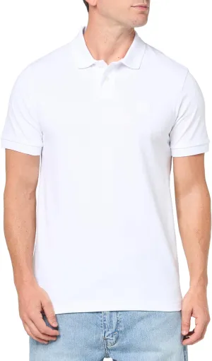 BOSS Men's Square Patch Logo Slim Fit Pique Polo Shirt