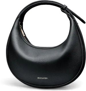 BOSTANTEN Shoulder Bag for Women Trendy Crossbody Hobo Purse Vegan Leather Handbag Adjustable Strap, Black Brown