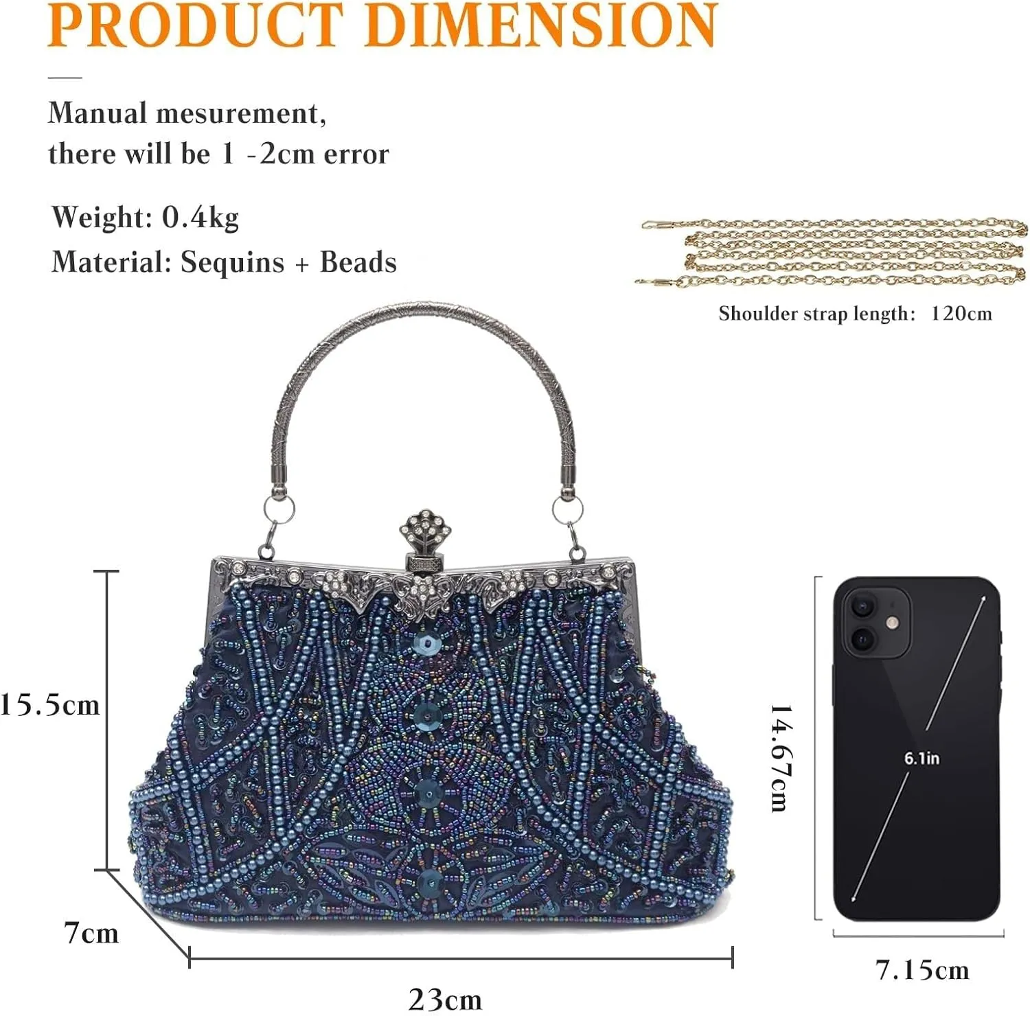 Bridal Wedding Purse Exquisite Handmade Embroidery Shoulder Vintage Beaded Evening for Women Handbag