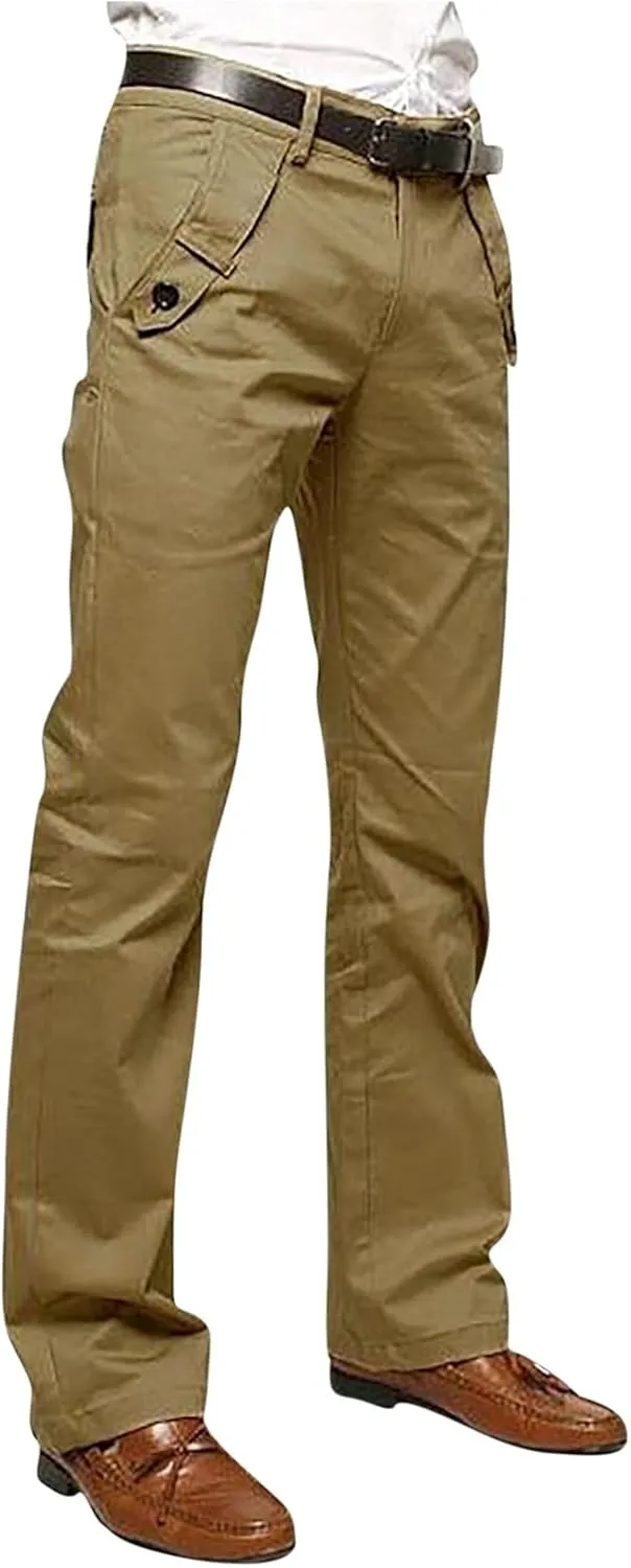 Business Casual Slacks Men's Golf Pants Casual Business Work Skinny Fit Dress Lightweight Trousers with Pockets