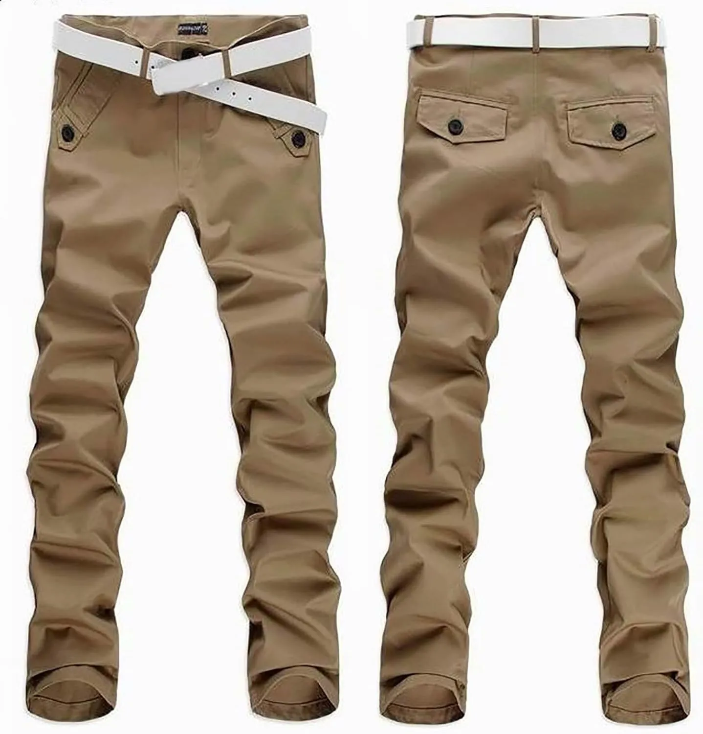 Business Casual Slacks Men's Golf Pants Casual Business Work Skinny Fit Dress Lightweight Trousers with Pockets