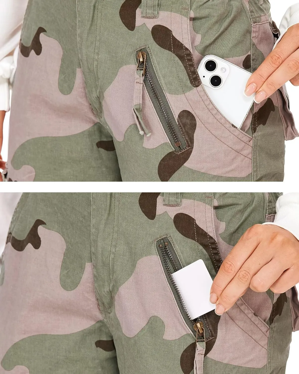 Cargo Pants Women Baggy Camo Tactical Pants Straight Leg Casual Y2K Work Trousers with 9 Pockets