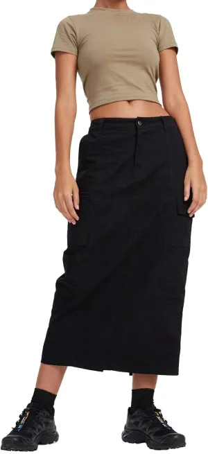 Cargo Skirt for Women Gothic Y2k Skirts with Pocket Grunge Maxi Skirt Whimsigothic Clothes