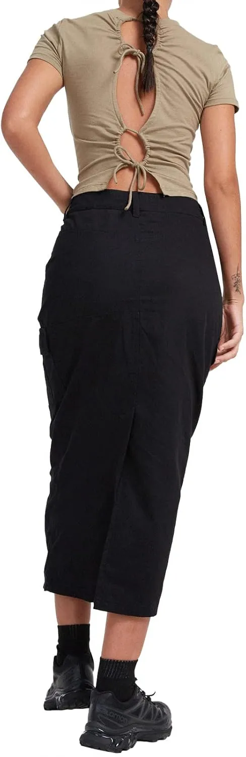 Cargo Skirt for Women Gothic Y2k Skirts with Pocket Grunge Maxi Skirt Whimsigothic Clothes