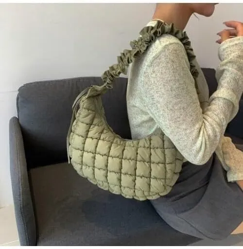 Casual Handbag Daily Purse Women Small Puffer Hobo Bags Quilted Crossbody Bag Down Shoulder Bag