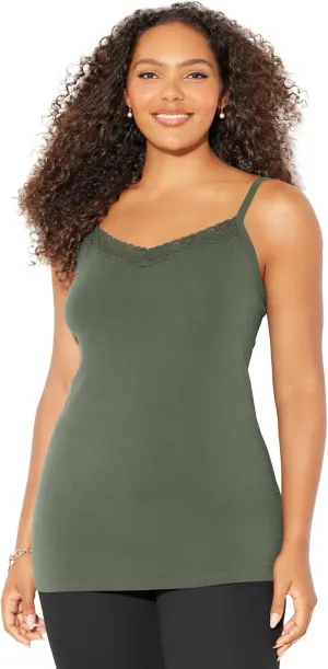 Catherines Women's Plus Size Suprema Cami with Lace