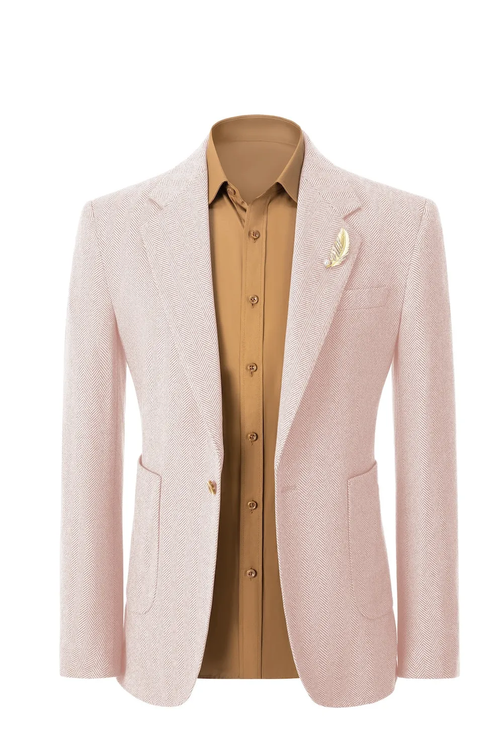 Classical Retro Herringbone 2 Pieces Mens Suits With Pockets 2783