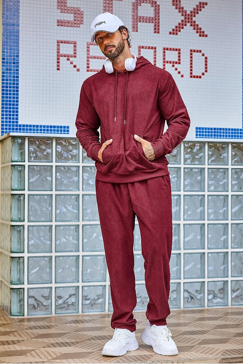 COOFANDY Men's Tracksuit 2 Piece Set Hoodie Sweatsuits Athletic Jogging Suits Casual Sports Outfits
