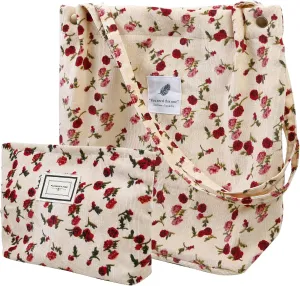 Corduroy Tote Bag for Women