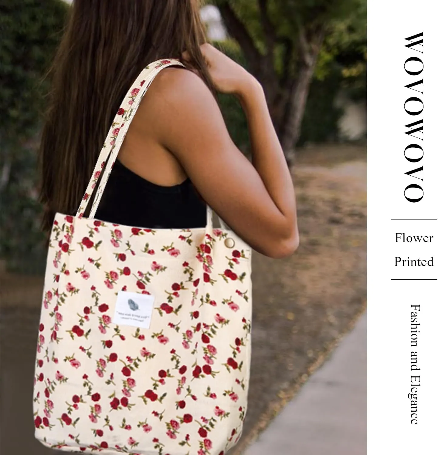 Corduroy Tote Bag for Women