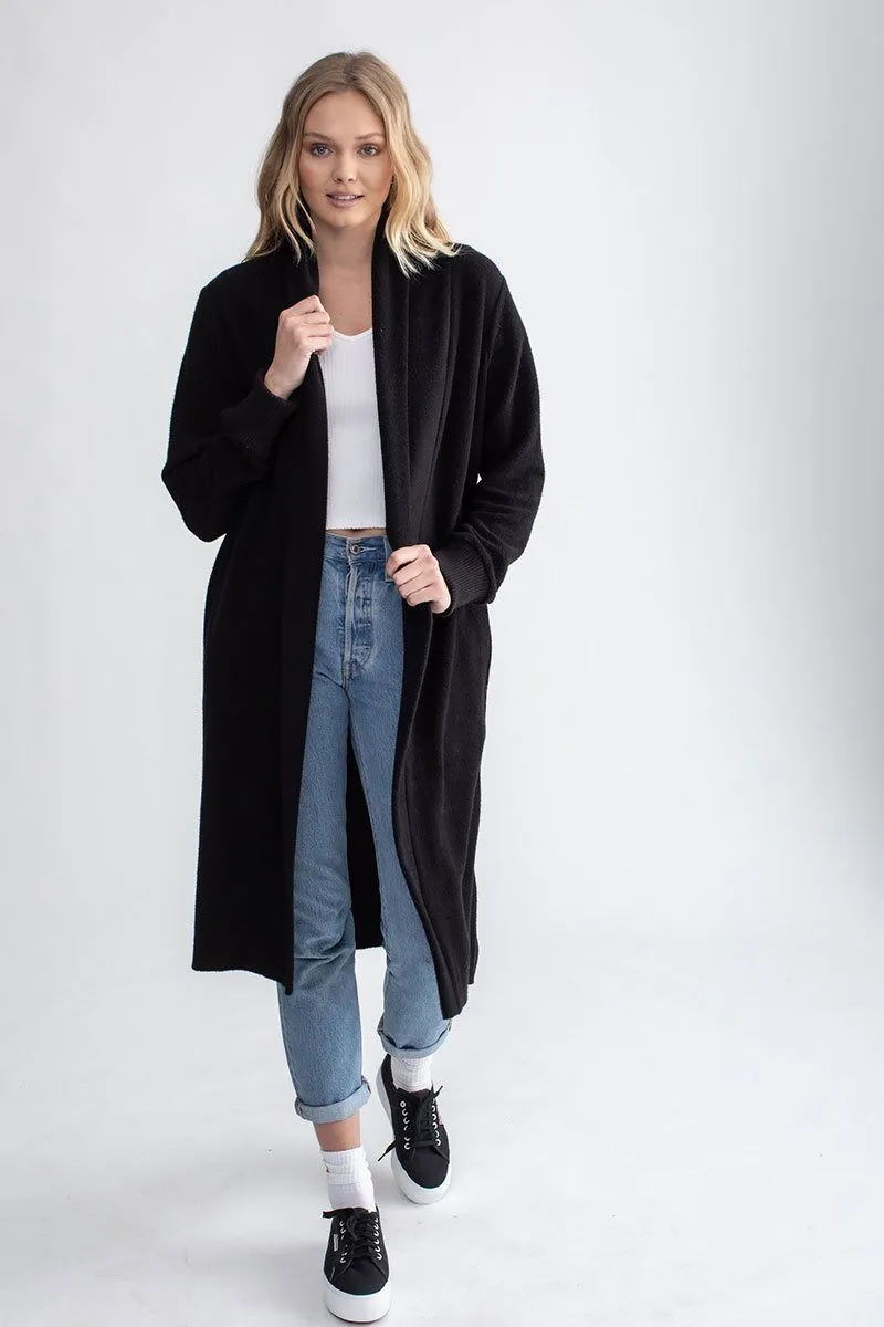 Cozy Long Cardigan Black