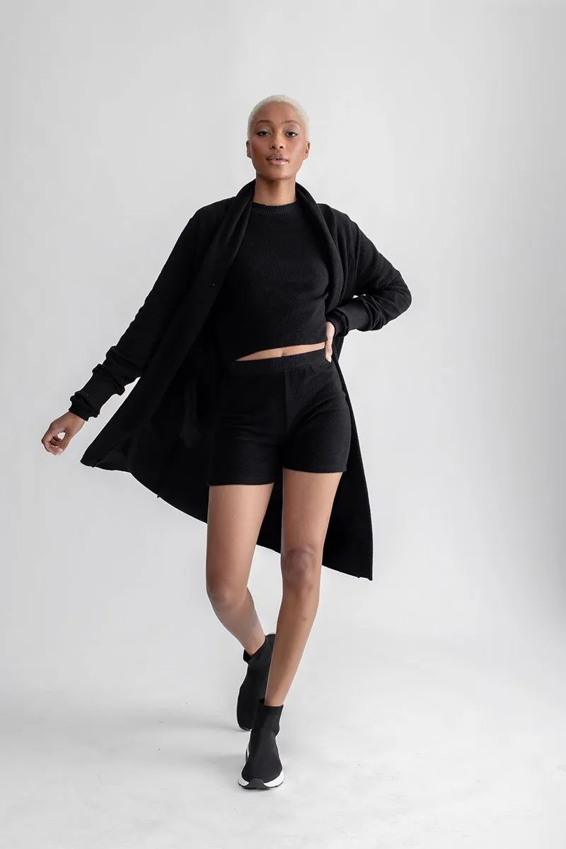 Cozy Long Cardigan Black