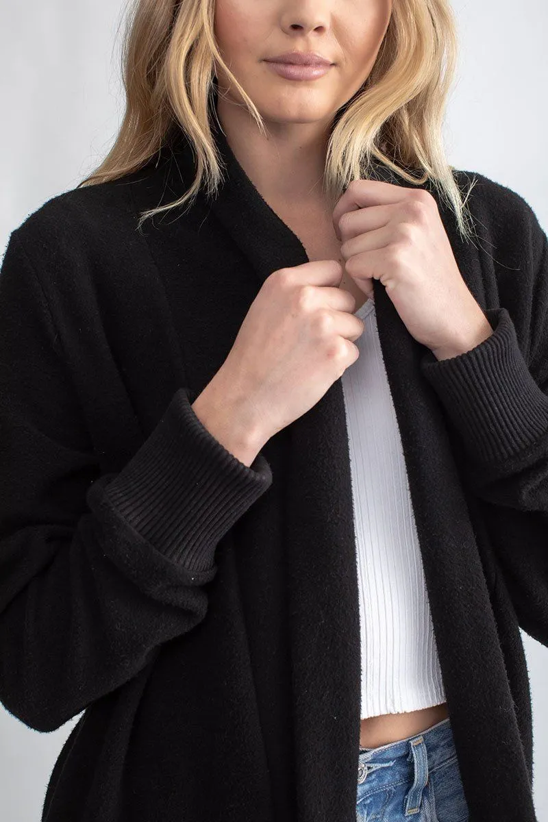 Cozy Long Cardigan Black