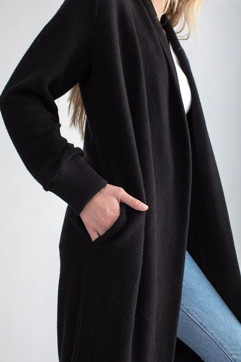 Cozy Long Cardigan Black
