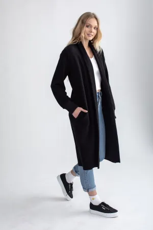 Cozy Long Cardigan Black