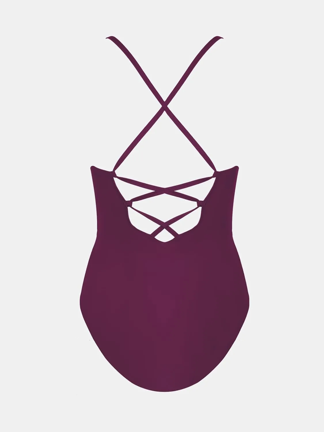 CUPSHE Women's One Piece Swimsuit Bathing Suit Plunging Neck Back Crisscross Scalloped Spaghetti Straps