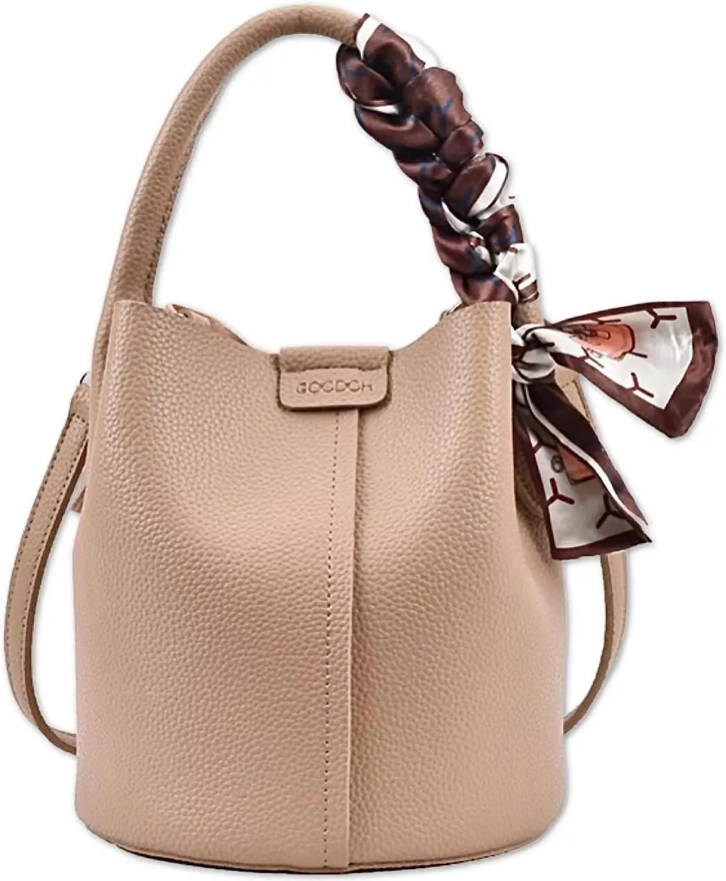 Cute Macaroon Bucket Bag for Women Faux Leather Crossbody Bag Small Purse Handbag Shoulder Bag Silk Ribbon Woven Handle