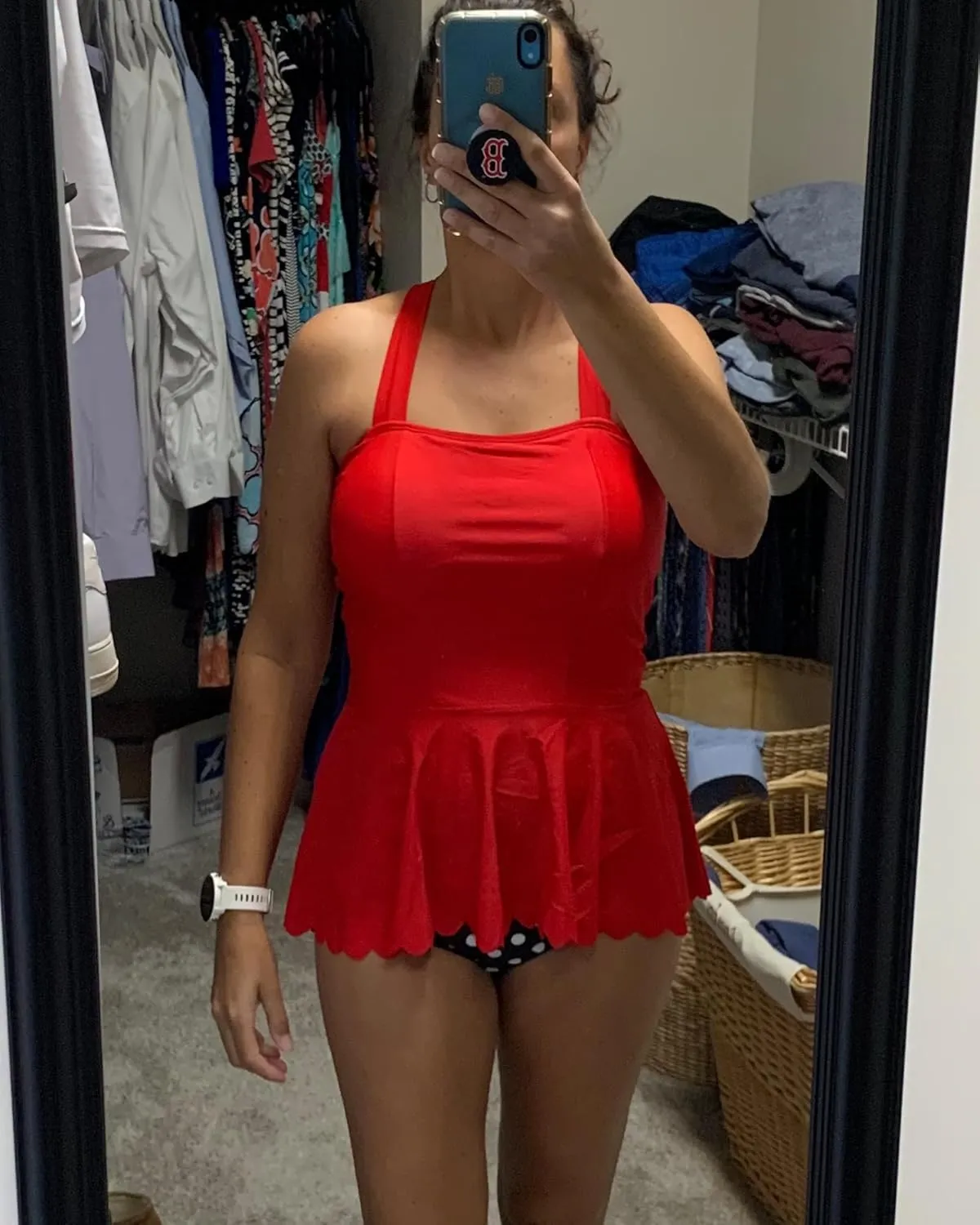 DaiLiWei Plus Size Tankini Swimsuit for Women 2 Piece Tummy Control Modest Bathing Suit Full Coverage High Waisted Bikini Set