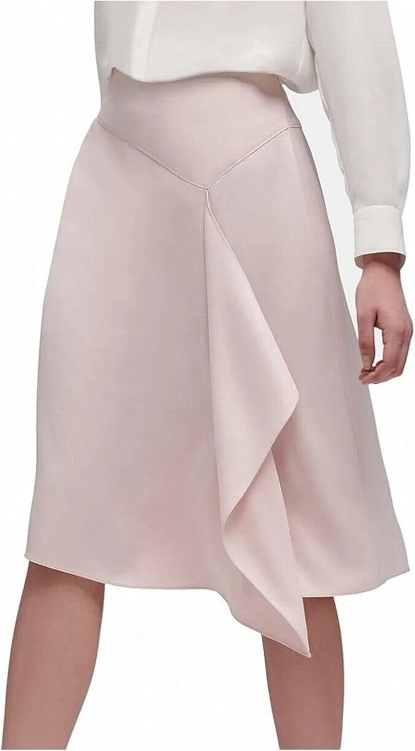 DKNY Ruffle Trim Pencil Skirt Blush 14
