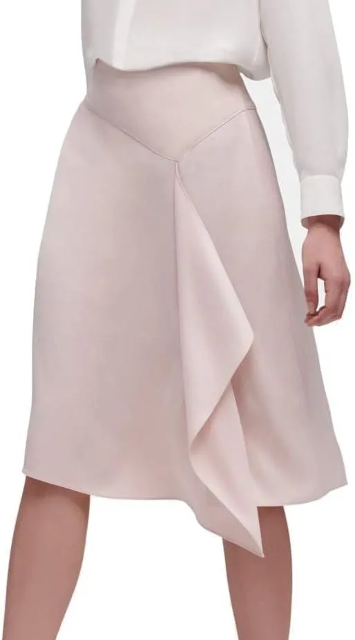 DKNY Womens Ruffled Pencil Skirt Pink 4