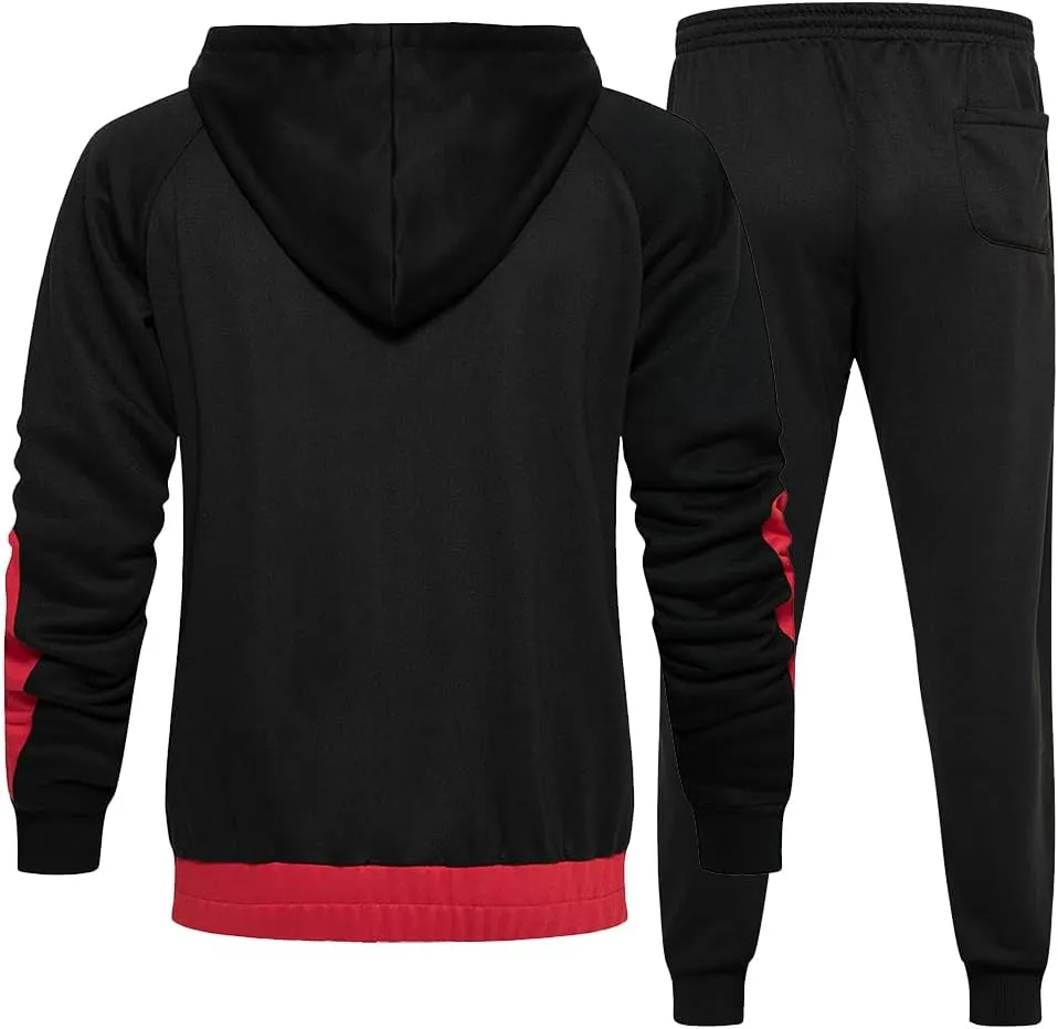 DUOFIER Men's Tracksuit Jogging Sweat Suits 2 Piece Casual Outfit Athletic Suit Set