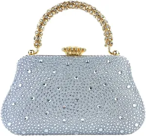 Elegant Evening Bag Party Banquets Wedding Clutch Lady Purse for Girl Women Sparkling Rhinestone Bag