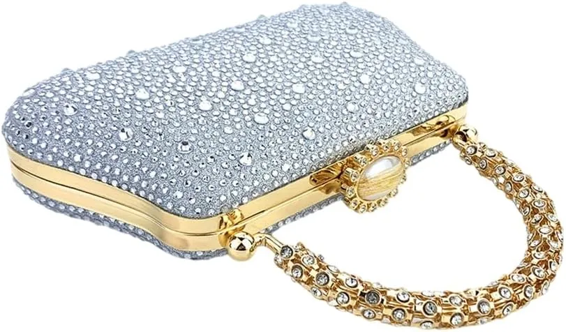 Elegant Evening Bag Party Banquets Wedding Clutch Lady Purse for Girl Women Sparkling Rhinestone Bag