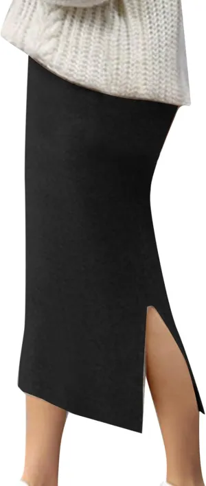 Fashion Skirts for Women 2024 Trendy Women's Winter Wool Skirt Mid Length Woolen Skirt Thick Skirt