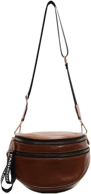 Fashionable Large Capacity Shoulder Bag for Everyday Use PU Leather Crossbody Purse Casual Satchel Purse