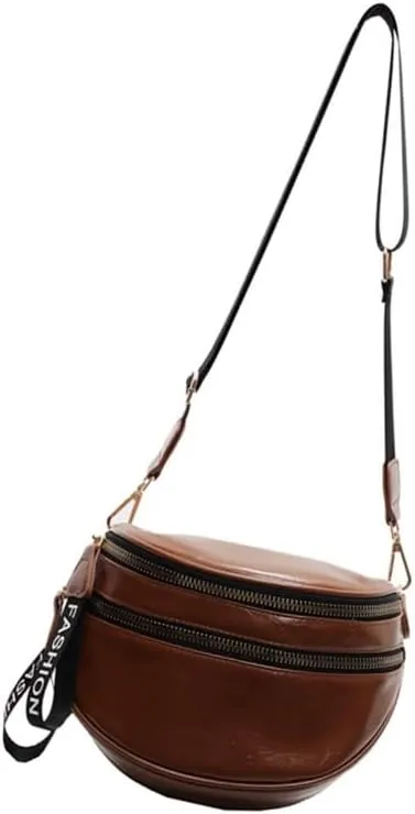 Fashionable Large Capacity Shoulder Bag for Everyday Use PU Leather Crossbody Purse Casual Satchel Purse
