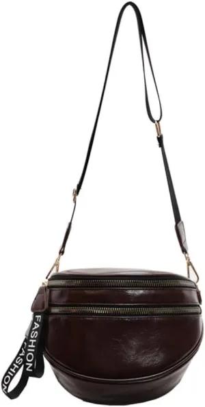 Fashionable Large Capacity Shoulder Bag for Everyday Use PU Leather Crossbody Purse Casual Satchel Purse