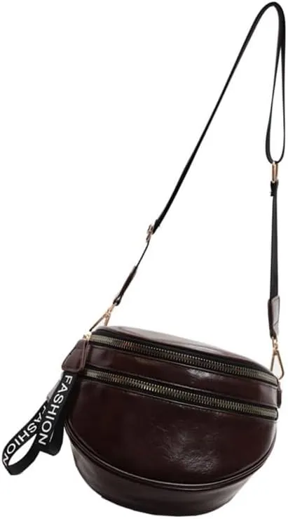 Fashionable Large Capacity Shoulder Bag for Everyday Use PU Leather Crossbody Purse Casual Satchel Purse