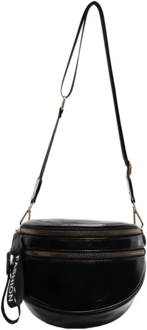 Fashionable Large Capacity Shoulder Bag for Everyday Use PU Leather Crossbody Purse Casual Satchel Purse