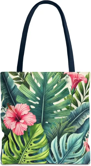 Floral Tote Bag for Women, Reusable Handbag, Flower Print Shopping Tote, Eco-Friendly Shoulder Bag, Gift for Her