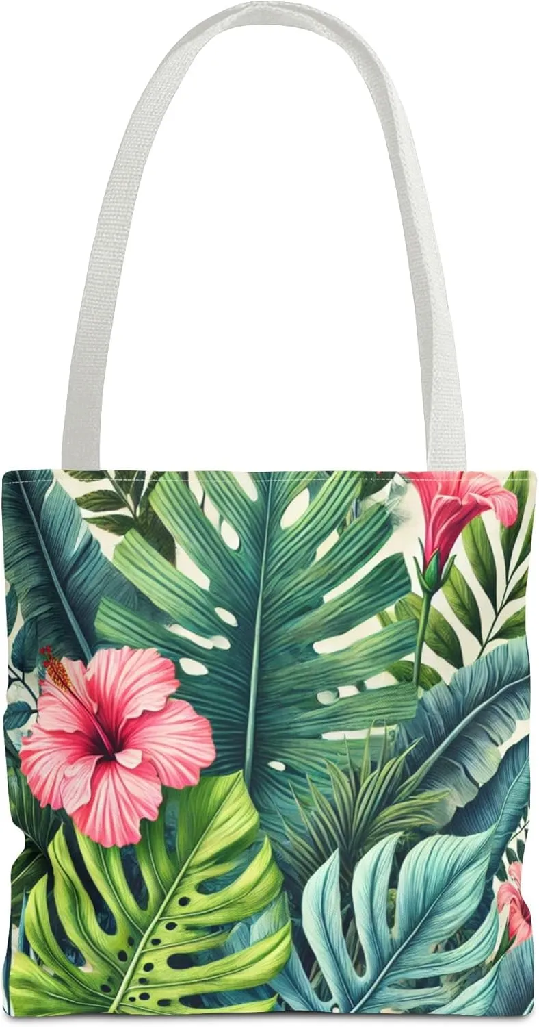 Floral Tote Bag for Women, Reusable Handbag, Flower Print Shopping Tote, Eco-Friendly Shoulder Bag, Gift for Her
