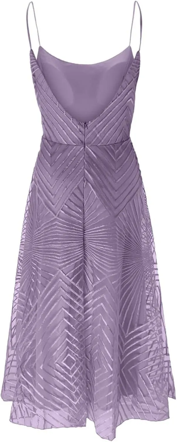 Formal Flowy Cocktail Dresses for Women Trendy Off The Shoulder Elegant Plus Size Sexy Sleeveless A Line Midi Dress